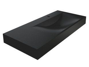 Умивальник VIOLA 1000 R MIRASTONE BLACK SHINE Miraggio