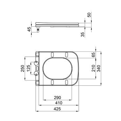 Сидіння для унітаза Qtap Presto з мікроліфтом Slim QT26992615EW