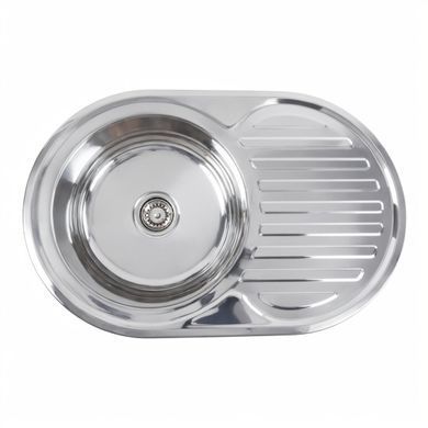 Кухонна мийка з нержавіючої сталі Platinum 7750 ПОЛІРОВКА (0,8/180 мм), R