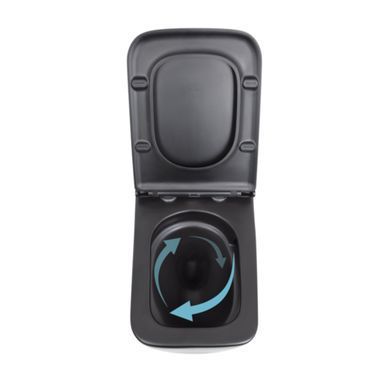 Унітаз підвісний Qtap Gemini безободковий з сидінням Soft-close QT2533076EUQMB