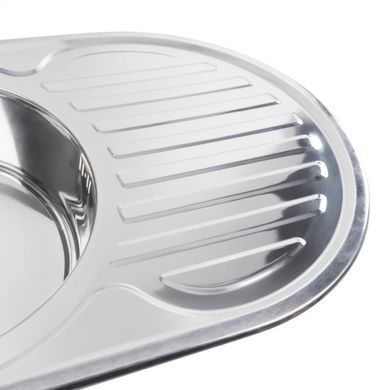Кухонна мийка з нержавіючої сталі Platinum 7750 ПОЛІРОВКА (0,8/180 мм), R
