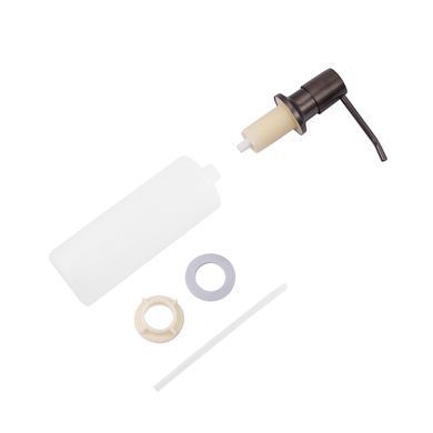 Комплект кухонна мийка Kroner Schwarze-5050HM PVD + змішувач Ersel-GRP03393BLK + дозатор Spender-026