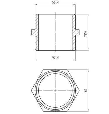 Ніпель 1&Prime;ЗЗ латунний LN552S OPTIMUM