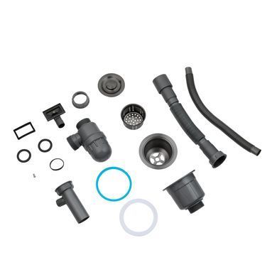 Комплект кухонна мийка Kroner Schwarze-6350HM PVD + змішувач Graz-GRP030 + дозатор Spender-026
