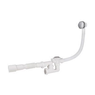 Сифон для ванни Lidz (WHI) 60 03 V002 01 з ревізією (вихід 50 мм)