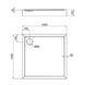 Душовий піддон Qtap Tern 301112 100x100x12 см + сифон