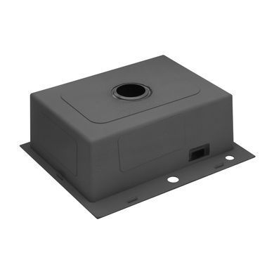 Комплект кухонна мийка Kroner Schwarze-6050HM PVD + змішувач Ersel-GRP03393BLK + дозатор Spender-026