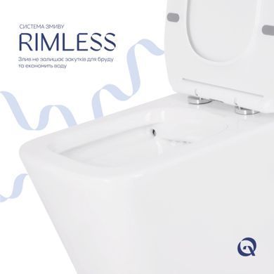 Унітаз-компакт Qtap Crow Eco безобідковий з сідінням Soft-close QTCRO27W48750