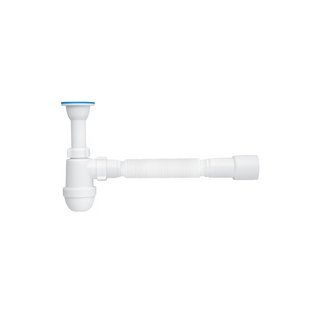 Сифон для раковини ANIplast з литим випуском 70 мм, з гнучкою трубою 40х40/50 мм С0515EU