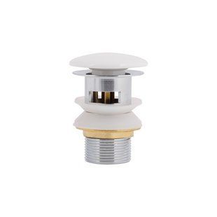 Донний клапан Pop-up для біде з переливом 70х70х110 mm White Qtap