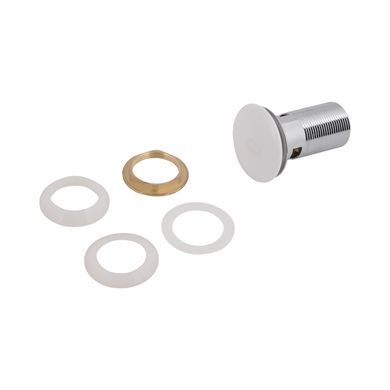 Донний клапан Pop-up для біде з переливом 70х70х110 mm White Qtap