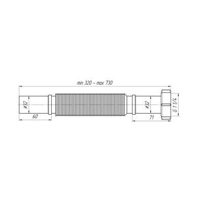 Гофра ANIplast 1 1/4"х32 мм 360-750 мм K203