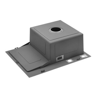 Комплект кухонна мийка Kroner Geb&uuml;rstet-6350RHM + змішувач K&uuml;che-C031BLK + дозатор Spender-ECG049
